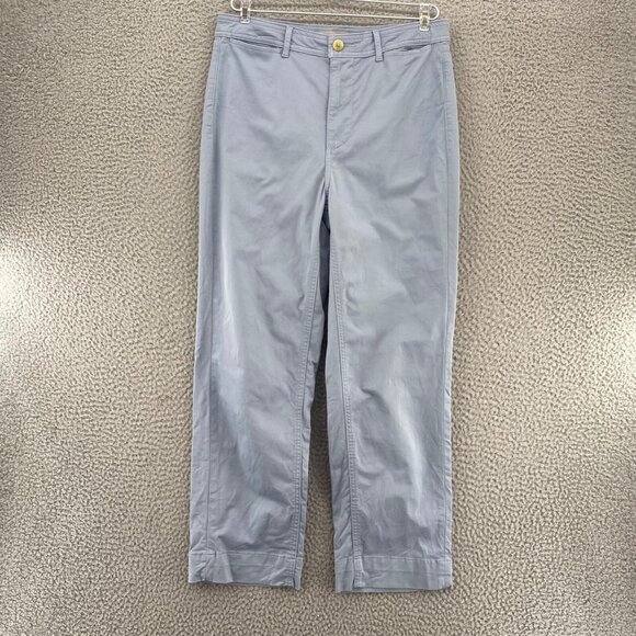 Everlane Pants Womens 6 Gray Straight Leg Stretch Chino Ankle Everyday Casual - Picture 1 of 12
